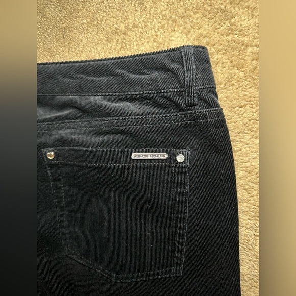 MICHAEL Michael Kors Women's Black Corduroy Mid-Rise Straight Leg Pants Size 8 - Picture 3 of 6